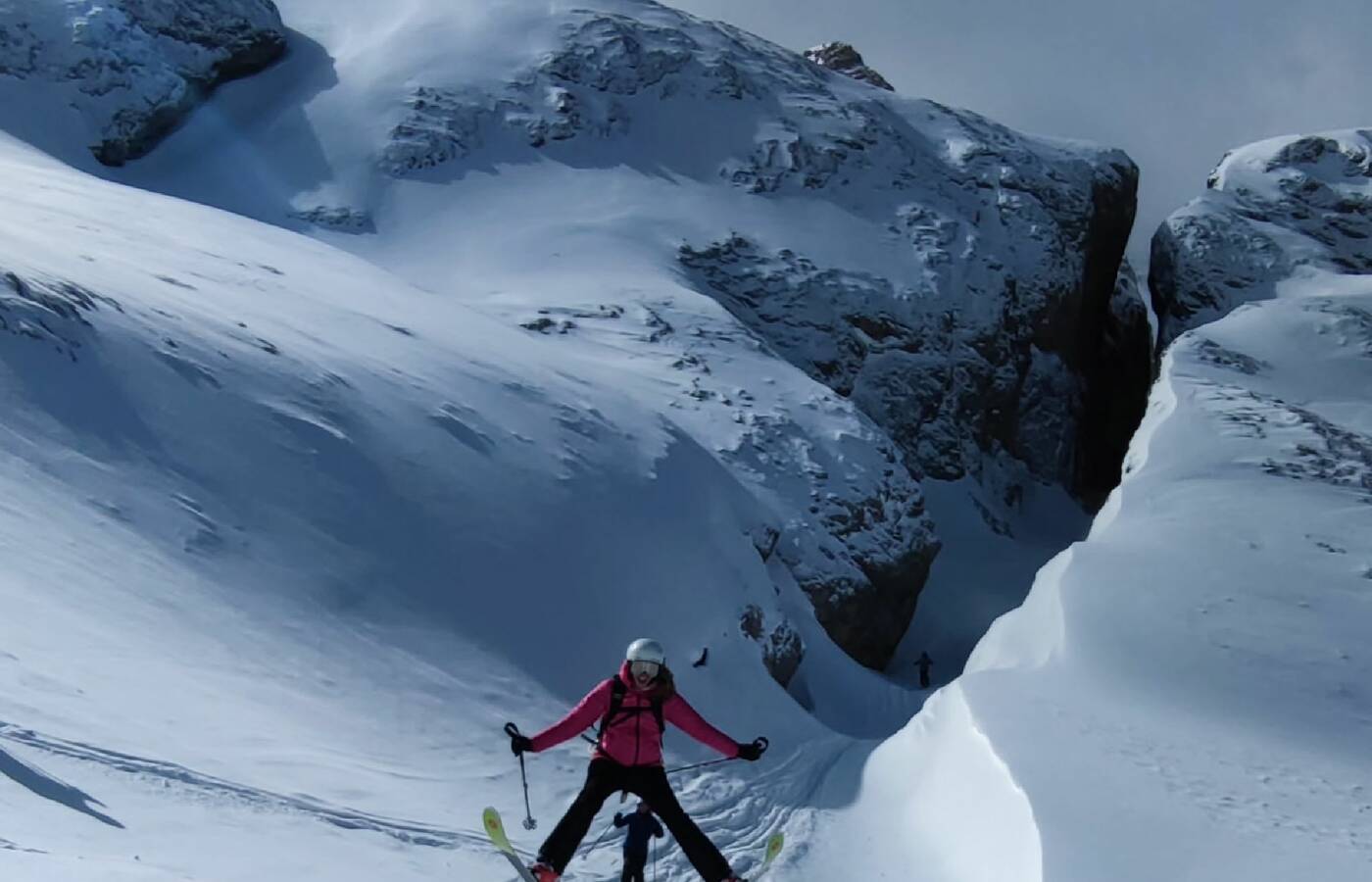 Freeriding in den Dolomiten